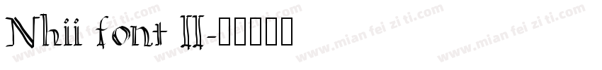 Nhii font II字体转换